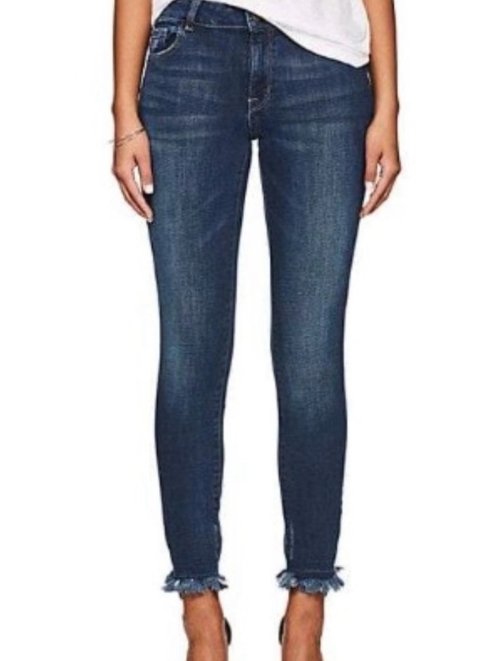 DL1961 Harlow Frayed-Hem Skinny Jeans